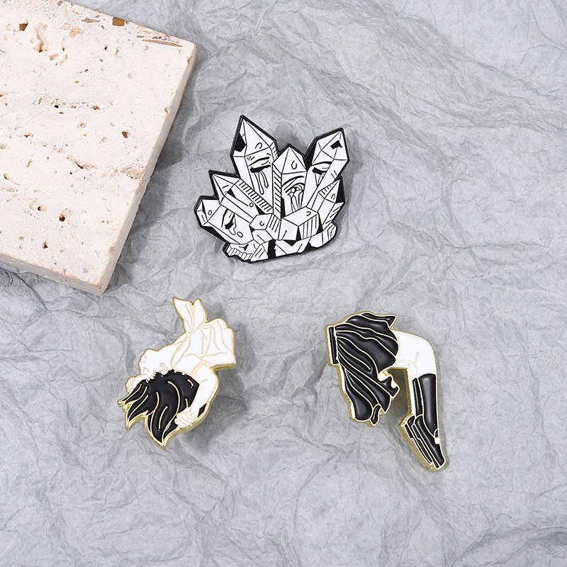 Huy hiệu cài áo QIHE JEWELRY 5 mẫu tuỳ chọn phong cách cổ điển