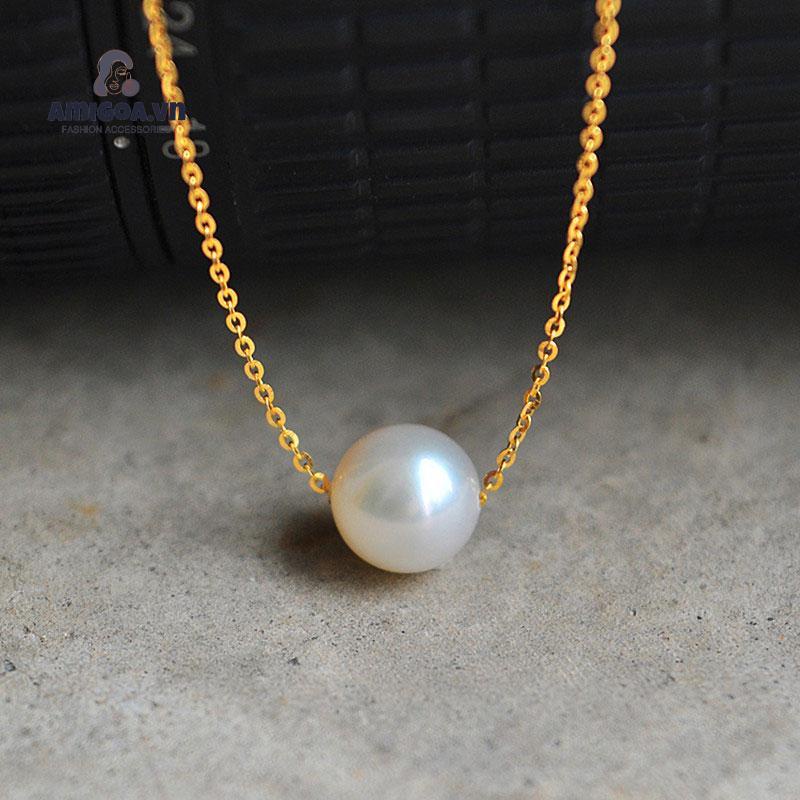 Vòng cổ Ngắn Đính Ngọc Trai Đơn Giản Sáng Tạo Thời Trang