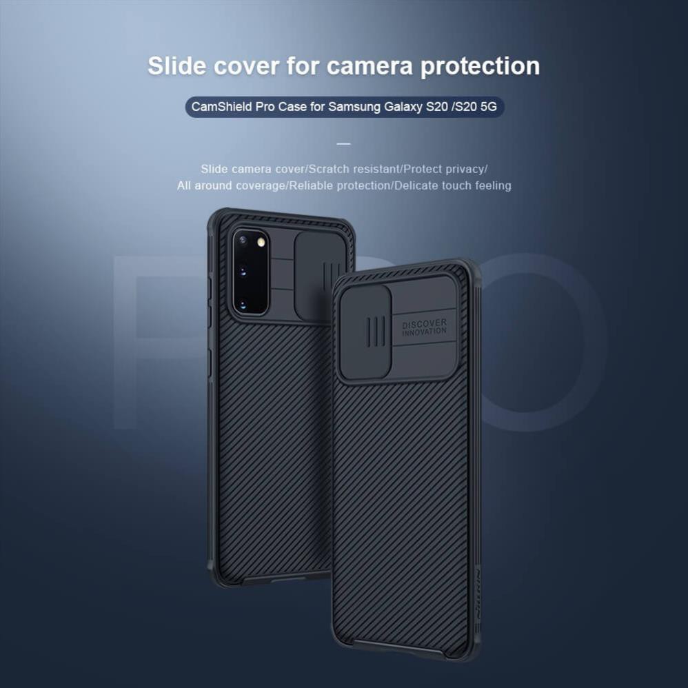 Ốp lưng chống sốc bảo vệ Camera cho Samsung Galaxy S20 / S20 Plus / S20 Ultra hiệu Nillkin Camshield - Hàng chính hãng