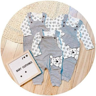 Sét Yếm kèm áo gấu Bear xuất dư cho bé