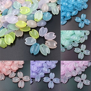 Set 20 bông hoa acrylic trong suốt kích thước 16mm*12mm tự làm bông tai trang sức
