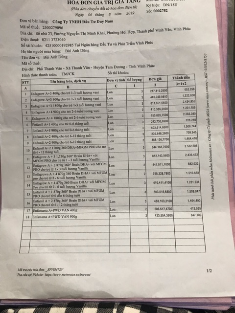 Sữa Enfa mama A+ 870g