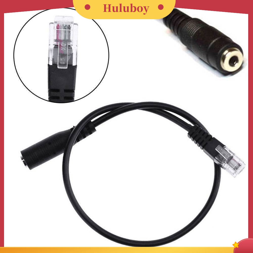 Dây cáp nối chuyển đổi đầu nghe điện thoại thông minh giắc cắm 3.5mm sang đầu dây điện thoại bàn RJ9 kích thước 30cm