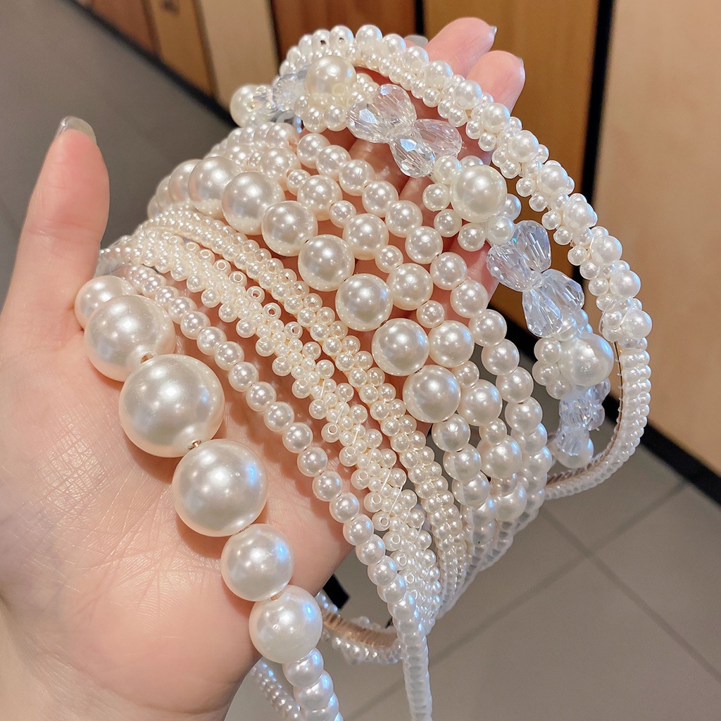 Cài tóc đính ngọc trai nhân tạo phong cách retro