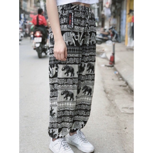 [BIG SALE] Quần lanh thổ cẩm vải đẹp ( phom to) quần alibaba nữ