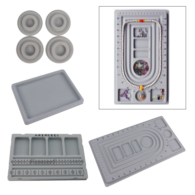 (Hàng Mới Về) Khay Đựng Trang Sức Thiết Kế Kiểu Vòng Cổ Flocked 01