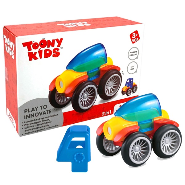 Đồ Chơi Lắp Ráp Xe Nam Châm Super Magnetic Car ToonyKids TN009 (5 Chi Tiết)