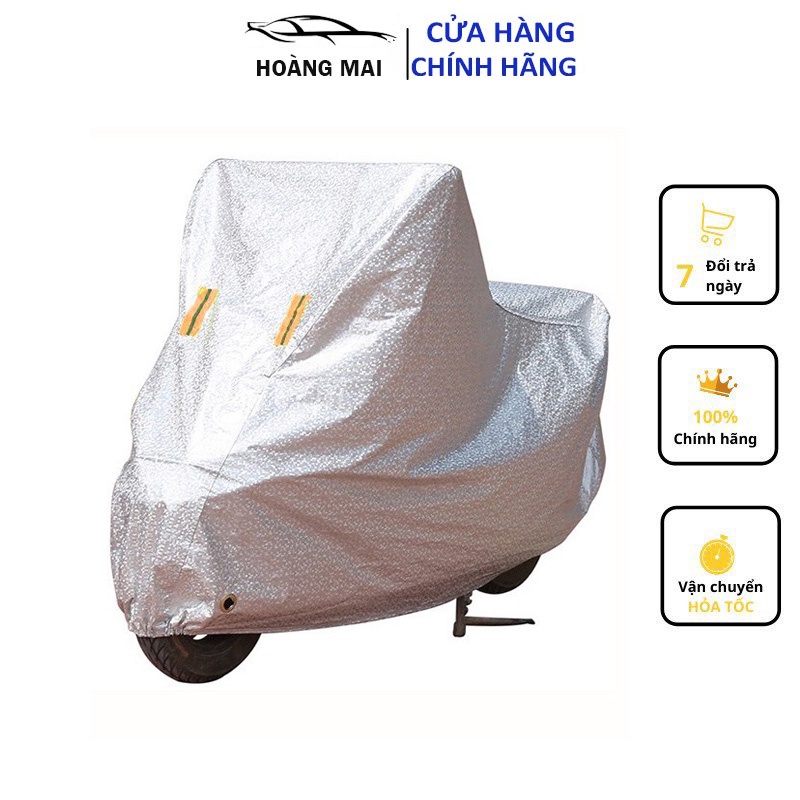 Bạt phủ xe máy che nắng che mưa, bạt phủ SH size to loại dầy xịn có phản quang cảnh báo OXM1.