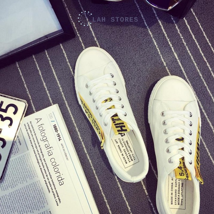 Giày thể thao nam sneaker OFF-WHITE LAH STORES. Chất liệu vải canvas, đế cao su chống trơn trượt