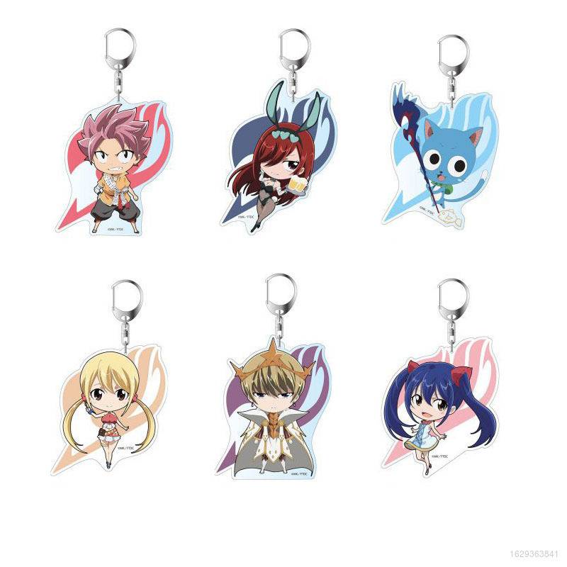 Móc khóa nhựa acrylic hình nhân vật anime Fairy Tail
