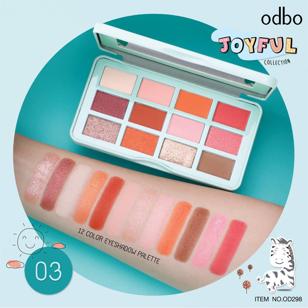 Phấn mắt Odbo 12 Colors EyeShadow #No_03