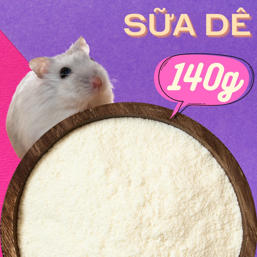 Sữa Dê Nhập Khẩu Chai Lớn Nắp Nhôm 140g Cho Hamster Bầu & Baby. Cung Cấp các vitamin & khoáng chất