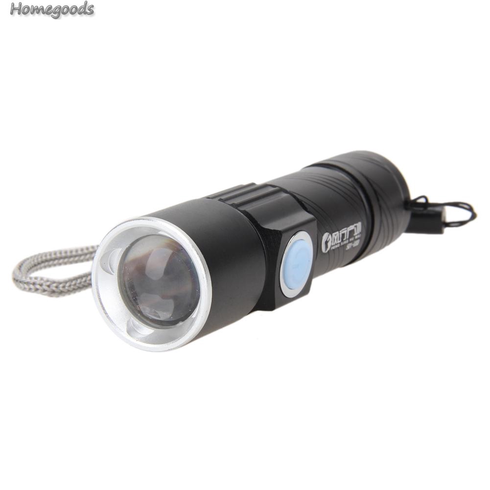 Good Shop❁800LM LED Torch Zoomable Waterproof USB Rechargeable Flashlight