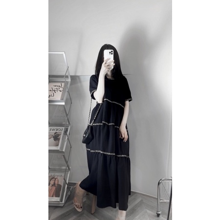 Váy maxi nữ dáng xoè cao cấp