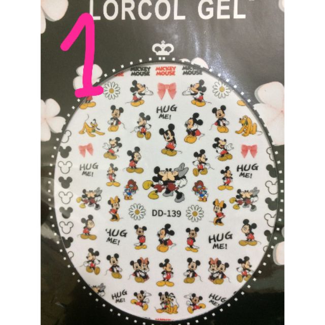 Sticker dán móng siêu đẹp, siêu độc&lt;br&gt;Sticker dán móng MICKEY MOUSE