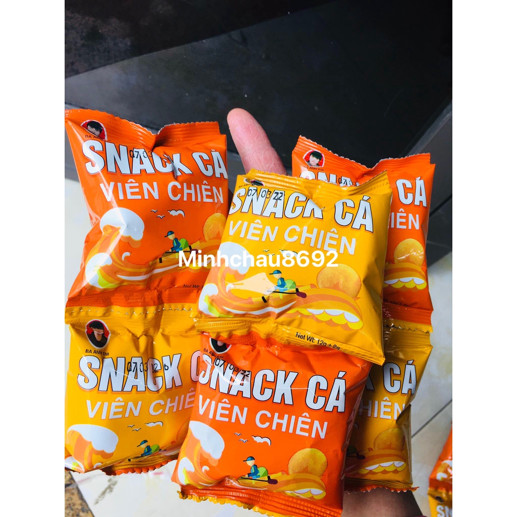 (lẻ) 4 gói snack cá viên chiên