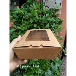 (set 50)Hộp giấy kraft cửa sổ