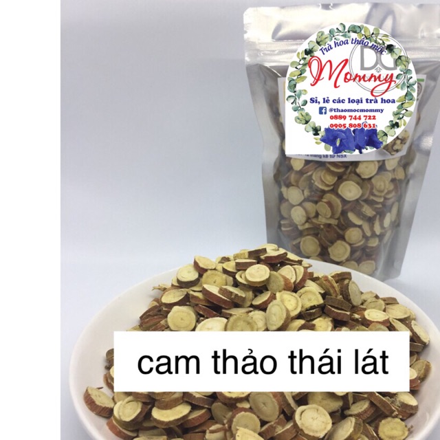 Cam thảo thái lát tròn loại 1 gói 100g