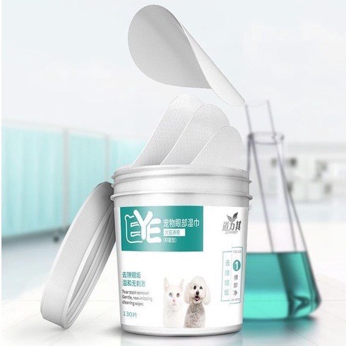 Khăn lau mắt, khăn lau tai , khăn làm sạch vết ố cho chó mèo chiết xuất bằng lô hội