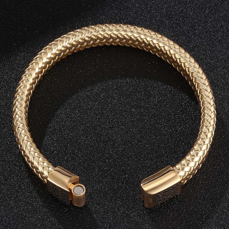 Vòng Tay Da Khóa Nam Châm Phong Cách Vintage Cho Nam