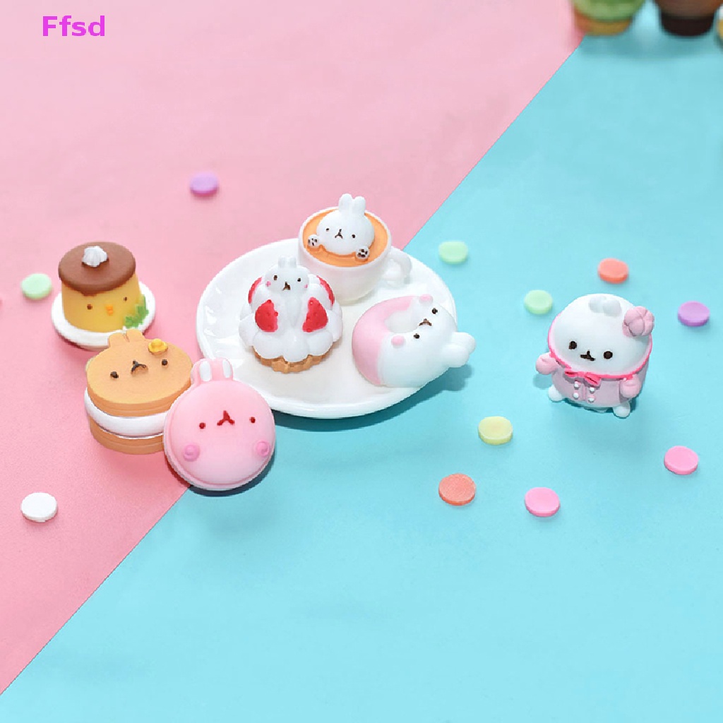 {Ffsd} Bộ 2 Bánh Kem Nhựa Resin Hỗn Hợp Trang Trí Sổ Lưu Niệm DIY