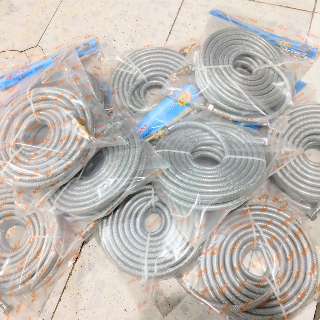 Dây xịt rửa xe, tưới cây rửa sân vườn gia đình 3m 5m 8m 10m 15m 20m..., đầu béc phun tia nước