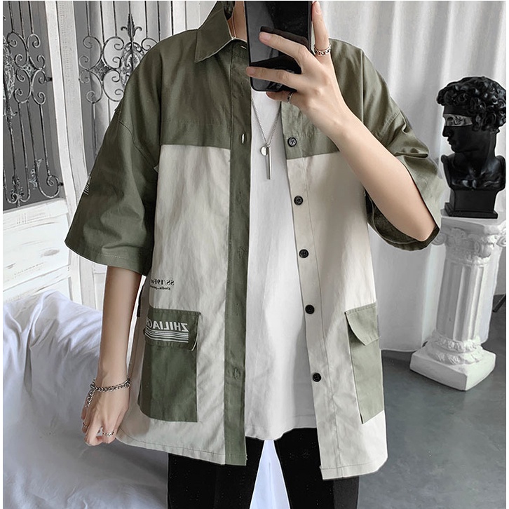 Áo Sơ Mi Tay Lỡ Form Rộng Phong Cách Ulzzang Hàn Dành Cho Nam Và Nữ 2022