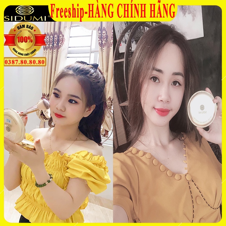 [ Freeship-AUTHENTIC ] Phấn phủ kiềm dầu nâng tone siêu mịn chính hãng Sidumi Hàn quốc/ Phan phu dạng nén cho da dầu mụn