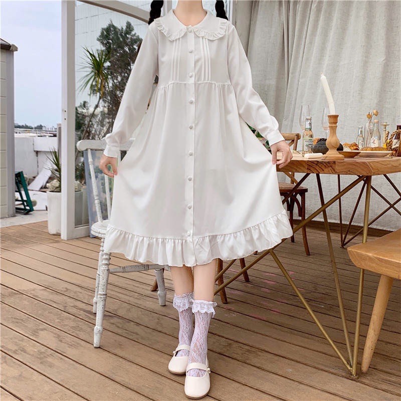 [CÓ SẴN] Váy / Đầm Lolita Nhật Bản Cổ Nấm Ulzzang(có ảnh thật+video)