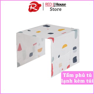 Tấm Phủ Tủ Lạnh Máy Giặt Lò Vi Sóng PEVA Chống Bám Bụi Tủ Lạnh Chống Thấm Nước Kèm Túi Đựng Đồ Tiện Lợi