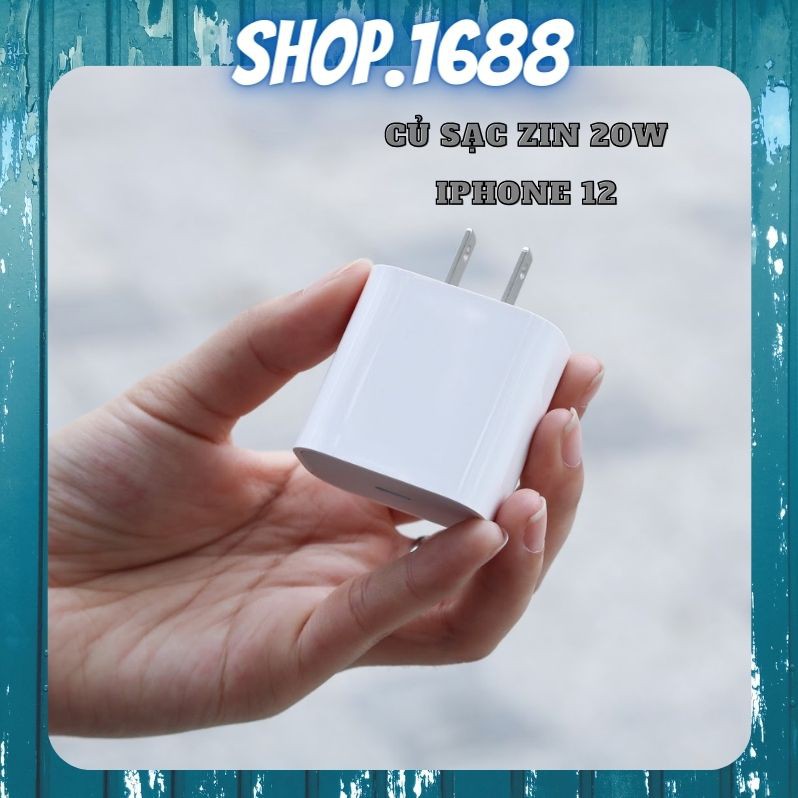 Củ sạc nhanh 20w iphone 8/x/x/xr/11/12 zin linh kiện chân dẹt - shop1688