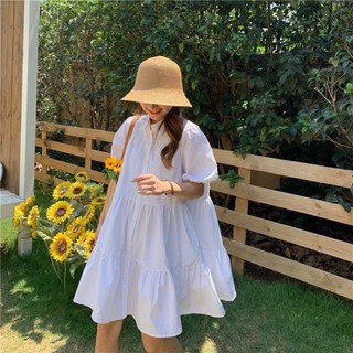 đầm sơ mi bbd trắng