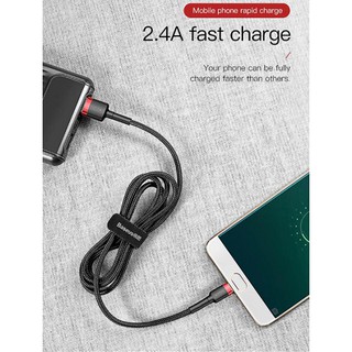 Cáp sạc micro USB, cáp sạc nhanh Baseus Cafule Micro USB (2.4A, Quick charge 3.0)