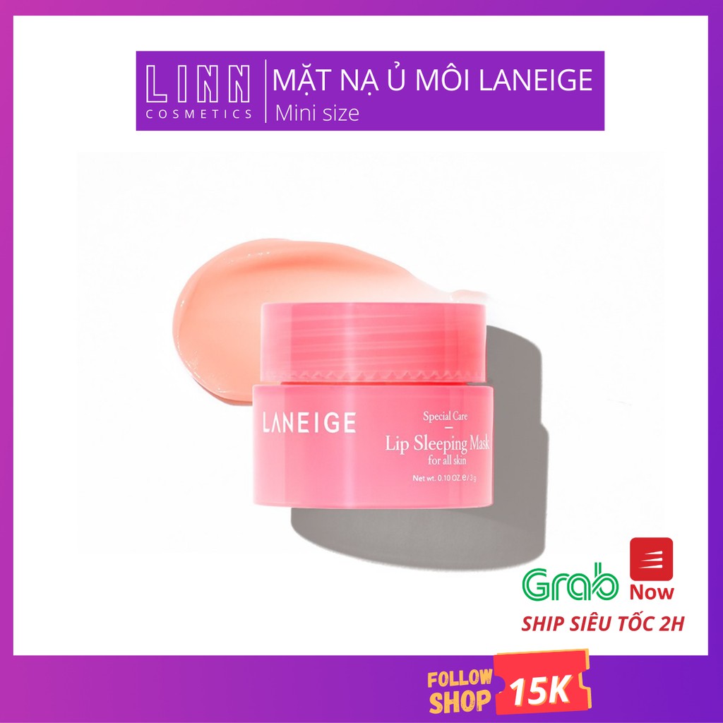 [Date 2024] Mặt nạ ngủ môi Laneige Lip Sleeping Mask 3g, tẩy da chết, dưỡng môi mềm mịn