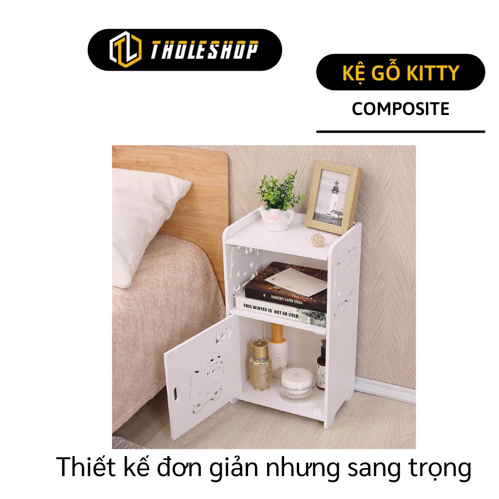 GIÁ SỈ Kệ gỗ Kitty đa năng, kệ gỗ nhựa chống nước, chống thấm, chống mối mọt, thiết kế đơn giản, sang trọng 8784