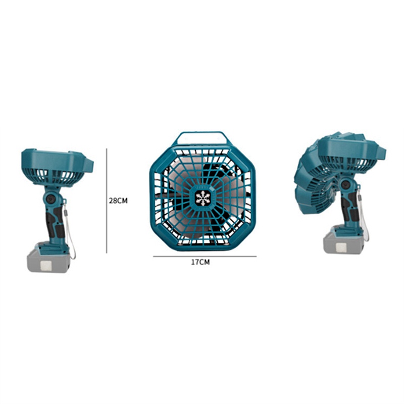 Quạt Cắm Trại Dạng Đứng Chạy Pin Lithium 18V Kèm Đèn