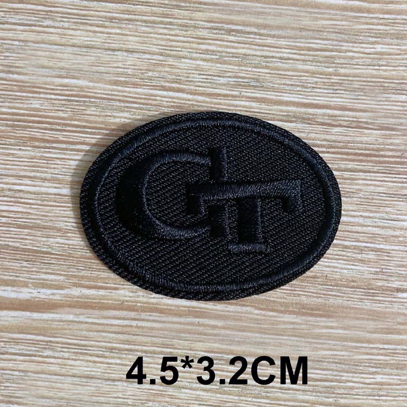 Sticker Ủi Thêu Chữ "SPORTS" Màu Đen 1 Cái / Ủi Dán Balo