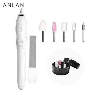 ANLAN Bộ Dụng Cụ Mài Đánh Bóng Móng Tay 5 Trong 1 Tiện Dụng