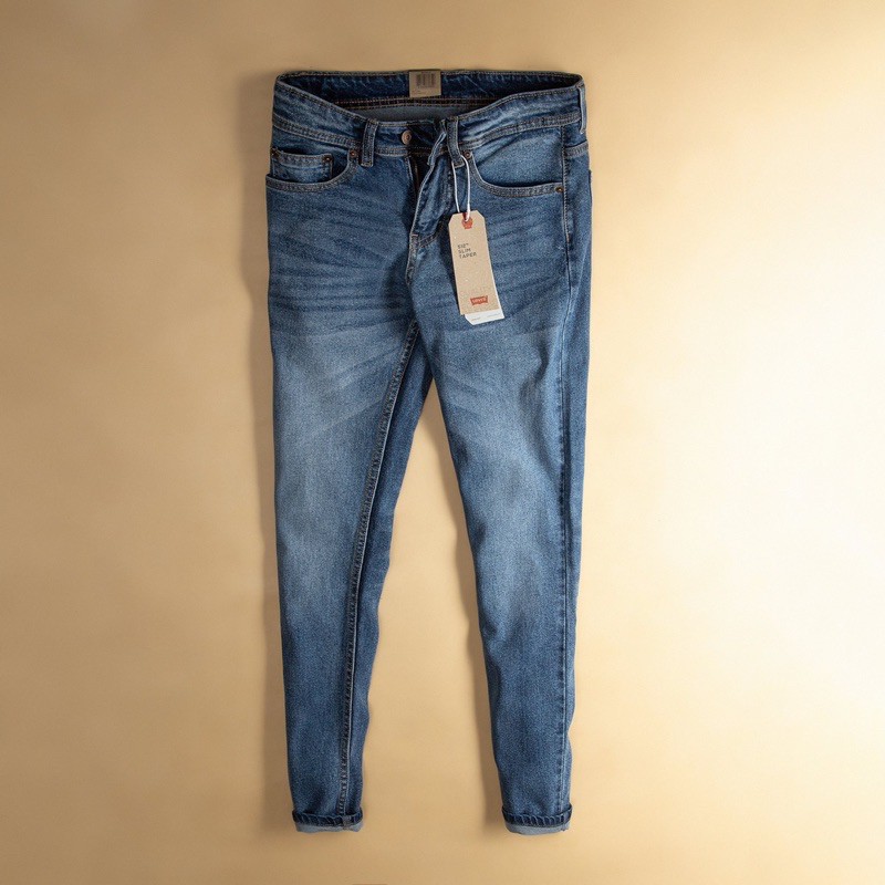 QUẦN JEAN NAM CAMBODIA MÀU XÁM TRẮNG -HAIAN JEAN - JEAN CO GIẢN