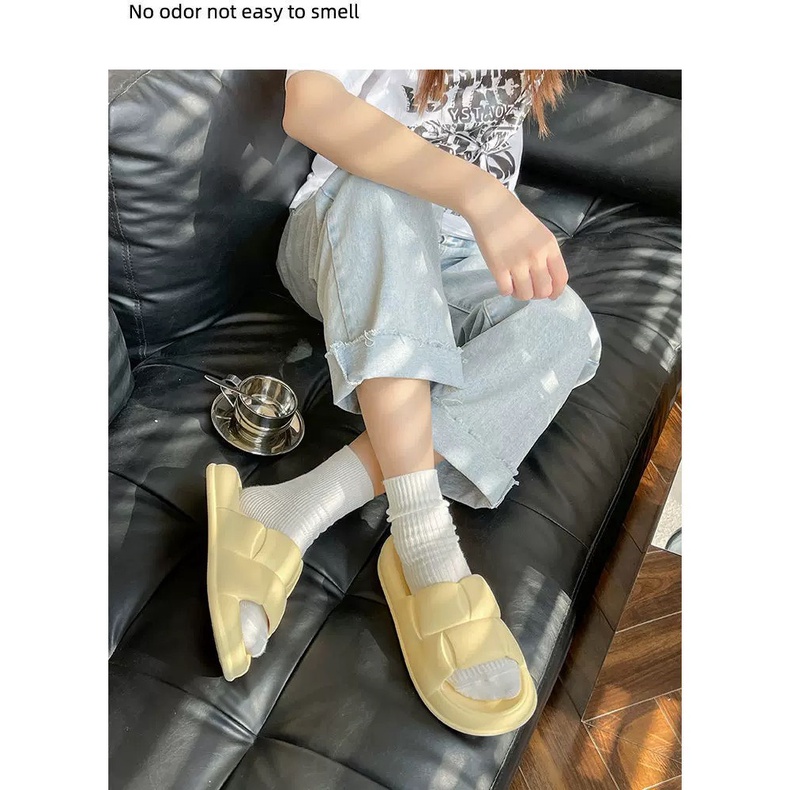 Dép đúc quai ngang đế cao 4cm, Mẫu bánh mì nữ dáng hàn chất liệu eva siêu êm MSP703