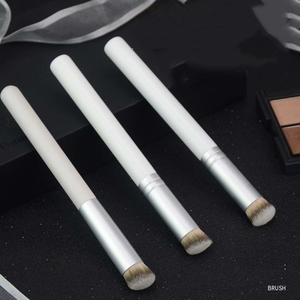 [Hàng mới về] Cọ Trang Điểm Sợi Tổng Hợp Tay Cầm Bằng Gỗ Dùng Đánh Phấn Bắt Sáng/Phấn Che Khuyết Điểm