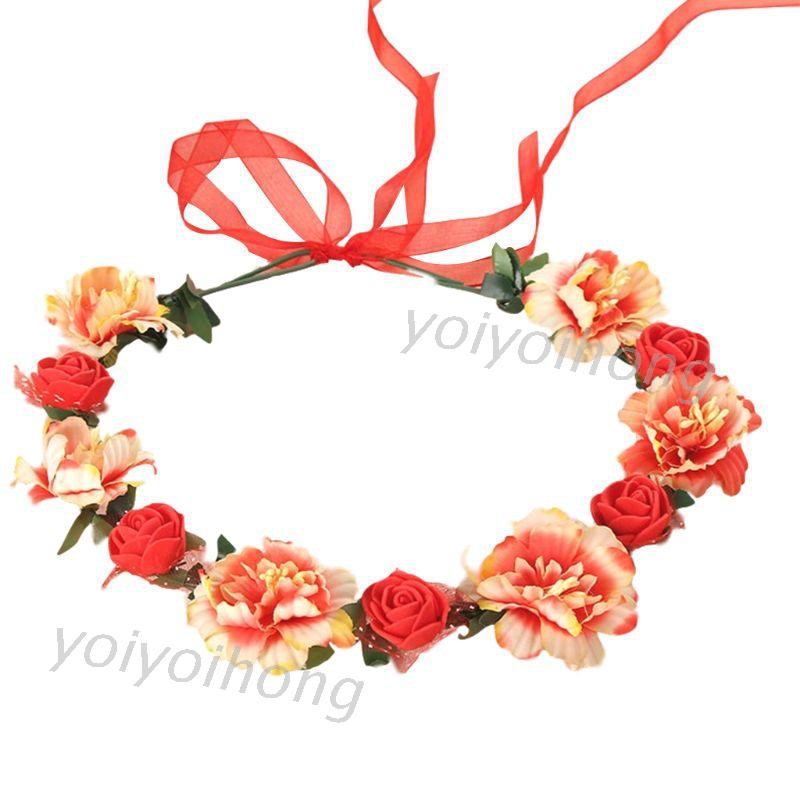 Băng Đô Cài Tóc Hình Hoa Hồng Dễ Thương 6 Màu Lựa Chọn