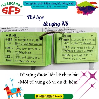 Thẻ từ vựng N5 , thẻ tiếng nhật