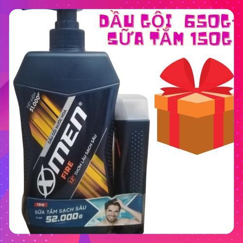 [Mua 1 tặng 1] Dầu Gội X-Men Nước hoa Fire 650G +tặng sữa tắm xmen nước hoa Fire 150g