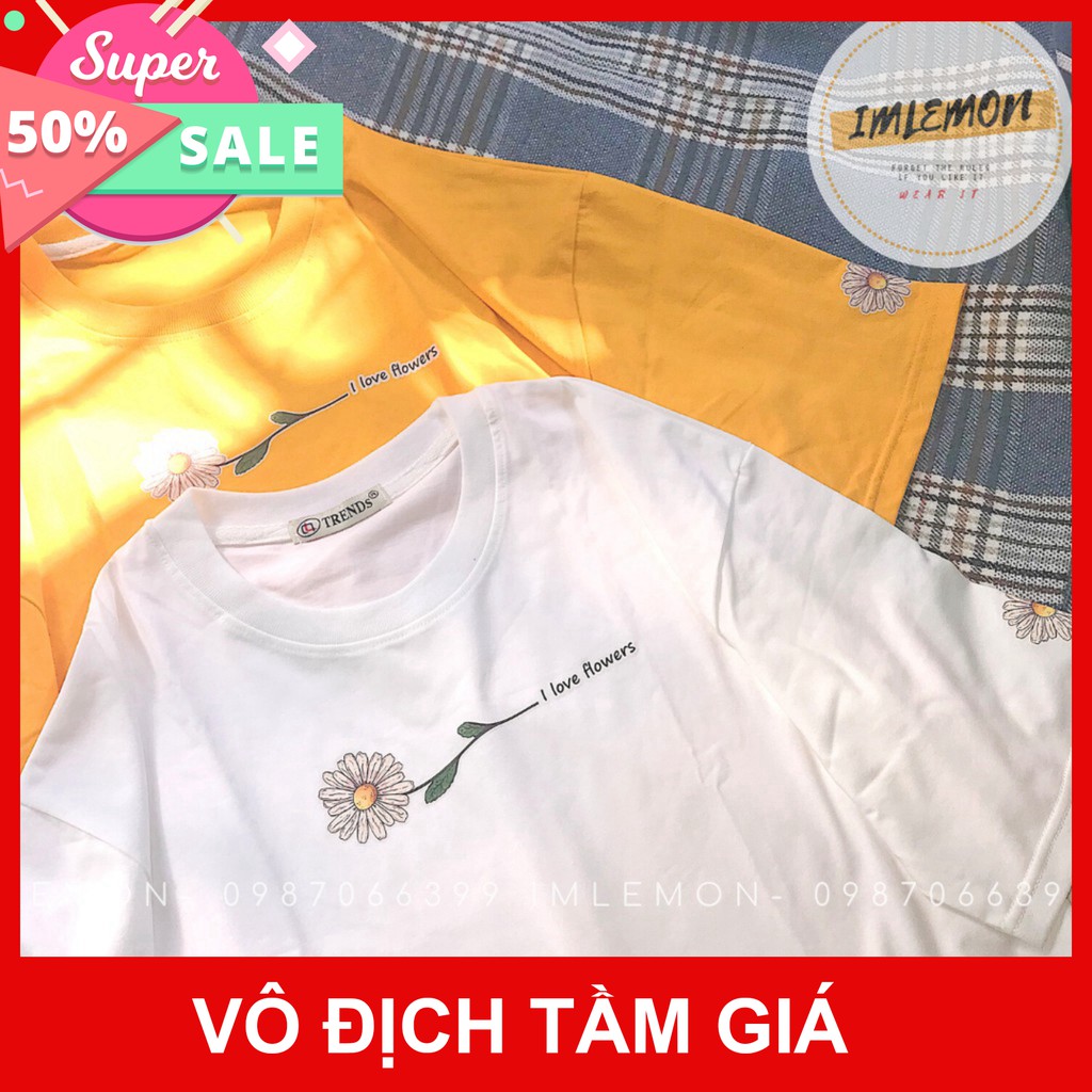 Áo Thun 4D Tay Lỡ Oversize In Họa Tiết FLOWER Hoa Cúc UNISEX | BigBuy360 - bigbuy360.vn
