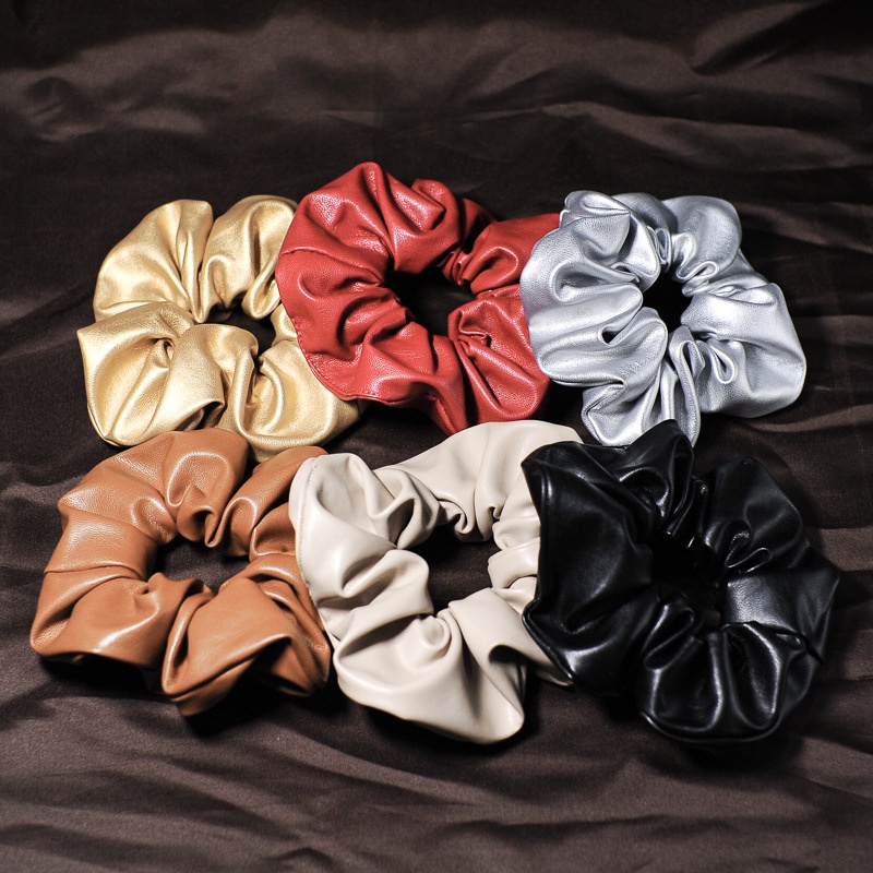 Dây buộc tóc cao su co giãn màu trơn phong cách Hàn Quốc cổ điển thời trang