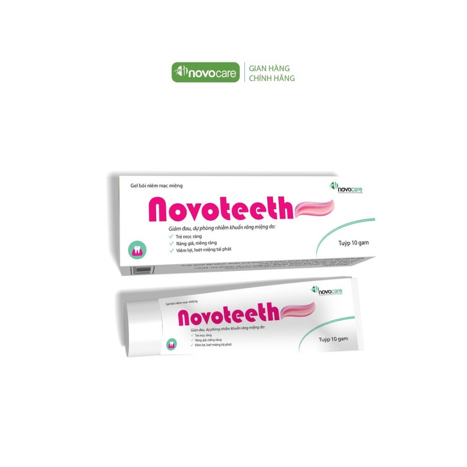 Tuýp Giảm Đau Răng - Novoteeth - Hỗ Trợ Giảm Đau Nhanh Và Dự Phòng Nhiễm Khuẩn Răng Miệng Cho Trẻ Từ 5 Tháng Tuổi