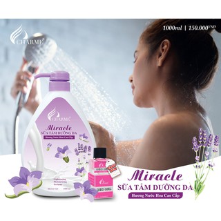 Sữa tắm dưỡng trắng da Miracle 1000ml - Hương Hoa Oải Hương