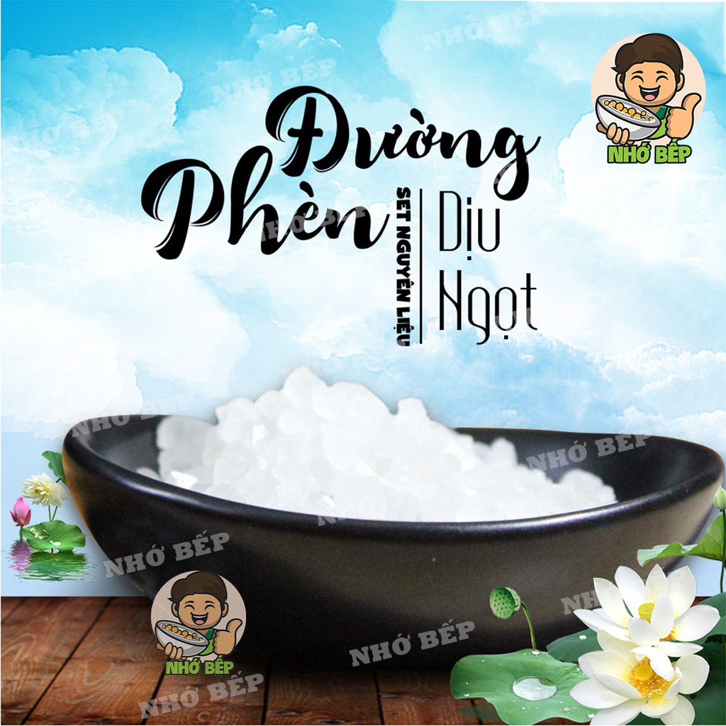 Đường Phèn - Nguyên Liệu Chè Khúc Bạch - 40gr ( Dành Cho Set Nhỏ 5 Chén)