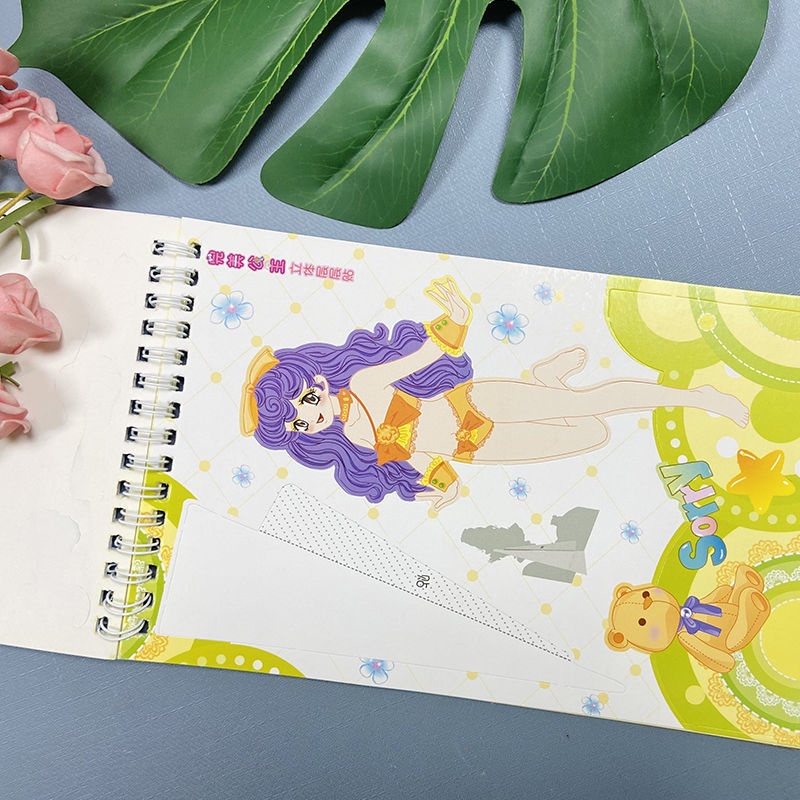 Miếng Dán Hình Công Chúa Mặc Đầm Ba Chiều Dễ Thương Cho Bé Gái